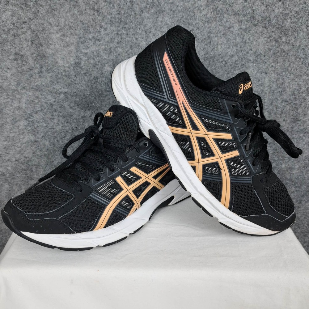 Asics Shoes Womens 8 GEL-Contend 4 Running‎ Sneakers Black Mesh Athletic T765N